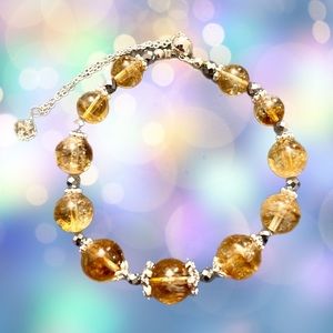 Citrine Bead Bracelet